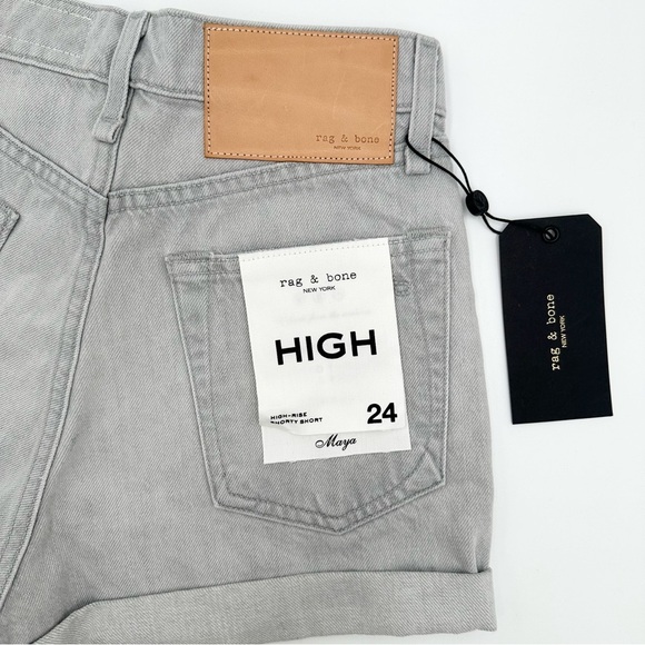 Rag & Bone Maya High-Rise Shorty Short - Anchor - Picture 4 of 12